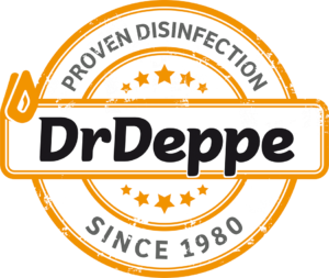 DrDeppe Logo proven disinfection Vintage Version