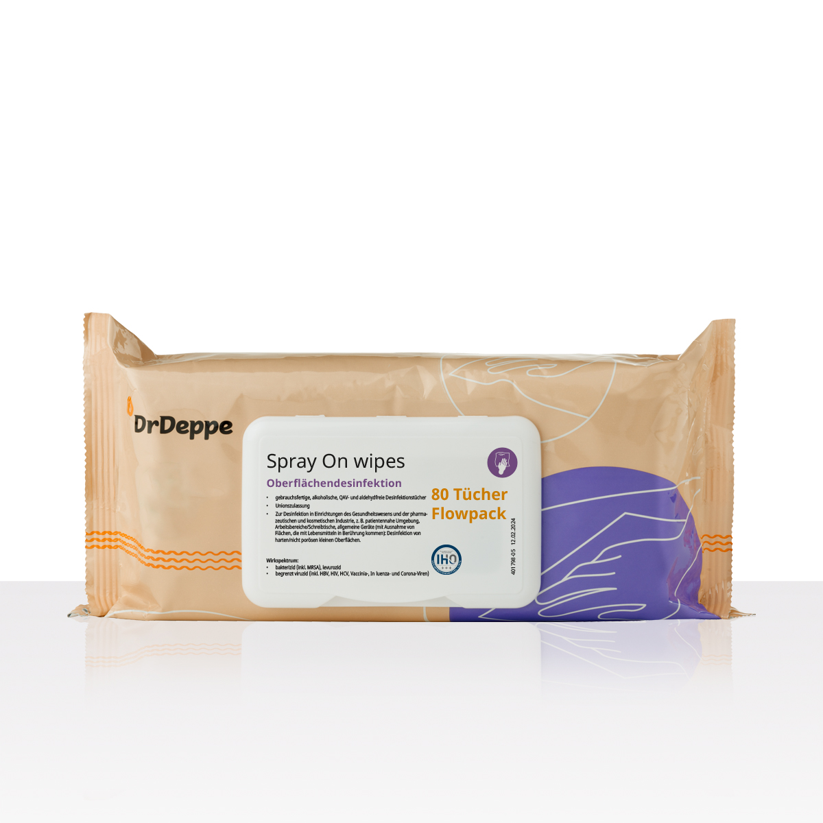 Vorschaubild Spray On wipes (Cellulose) 80 Tücher mit LID