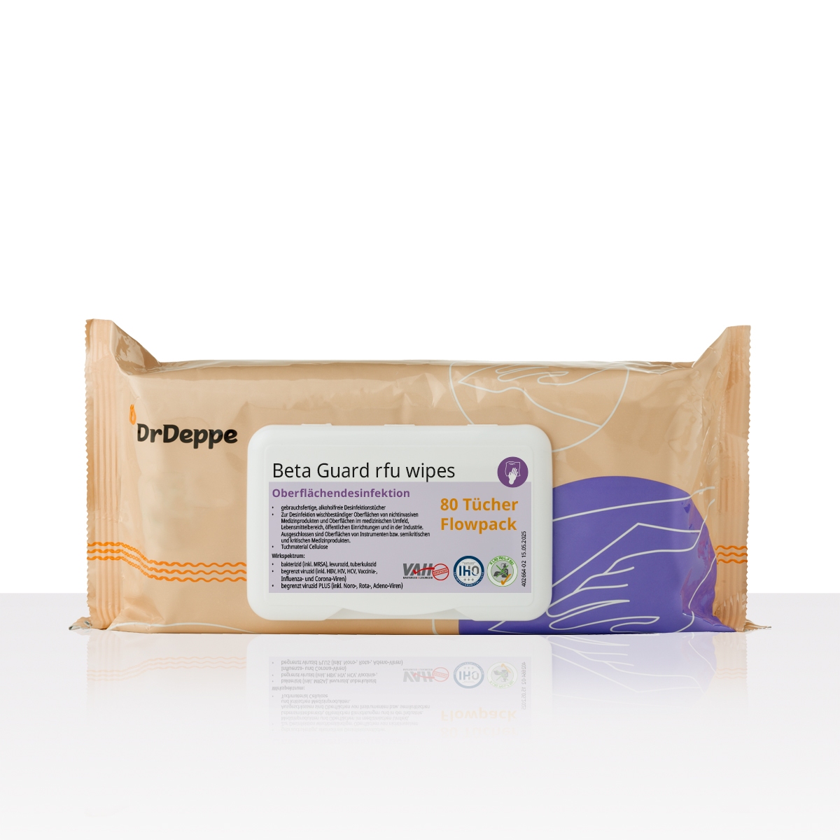 VS_Beta Guard rfu wipes(Cellulose)_80 Tücher_lila