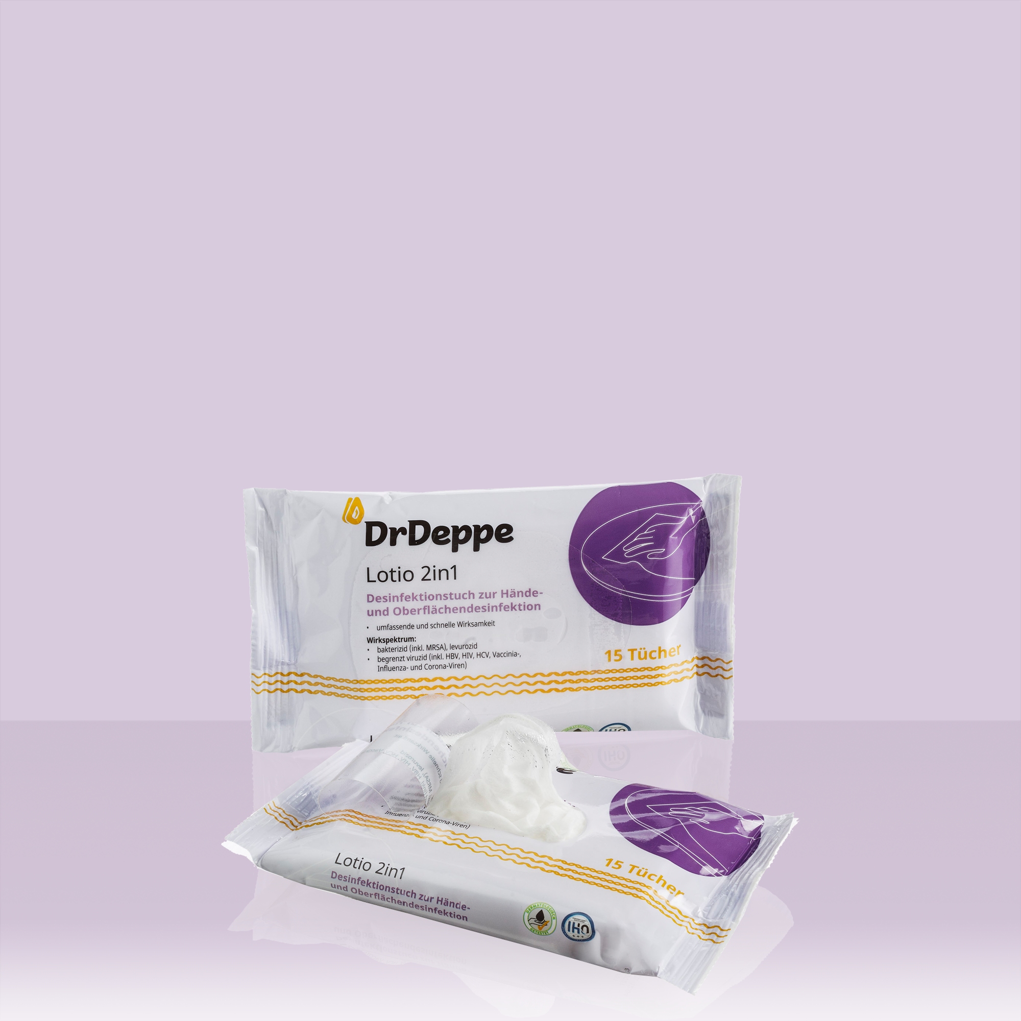 Vorschaubild Lotio 2in1 15 Tücher Mini-Flowpack